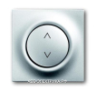 Выключатель для жалюзи кнопочный, цвет Серебро, ABB Impuls